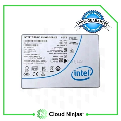 Intel DC P4510 Series 1TB 2.5" SFF NVMe PCIe SSD SSDPE2KX010T8 Solid State Drive - Image 1 of 2