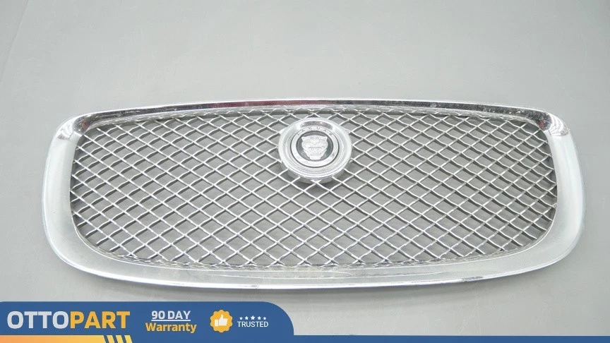 2010-2015 Jaguar XJ X351 grade dianteira parachoque cromada com logotipo OEM AW938B271 - Imagem 1 de 4