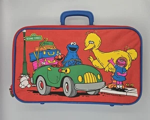 Vintage Jim Henson Sesame Street Kids Suitcase Luggage Vacation 80s 11"x9" CLEAN - Picture 1 of 24