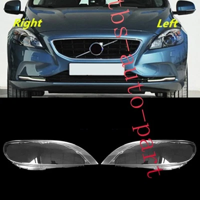 LH&RH Side Headlight Lens Cover+Sealant Glue Fit For Volvo V40 2013-2016 - Image 1 of 4