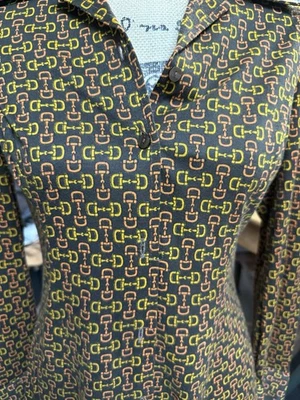 Vestido de Diseñador Vintage Años 70 Diane von Furstenberg Italia LOGO "D" Estampado Talla 12 Foto 1 de 4