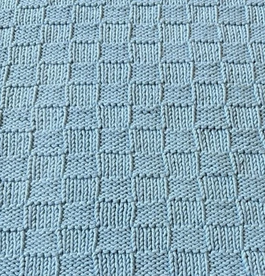 Manta cuadrada para bebé hecha a mano con aguja tejida a mano 37x37 pulgadas 100 % algodón Foto 1 de 4