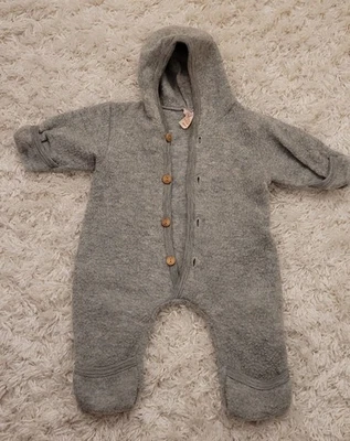 Engel Overall Bio-Wolle mit Kratzschutz Gr.50/56 Einteiler Baby Anzug - Bild 1 von 3