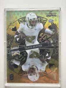 Travis Hunter 2024 Wild Card Draw Gold Mirror 1/1 Rookie King Of Clubs - Picture 1 of 2