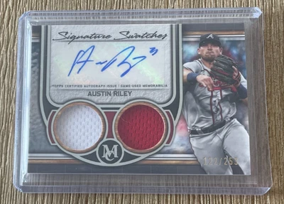 2023 Topps Museum Collection Austin Riley GU Jersey Autograph Auto #/253 - Image 1 of 2