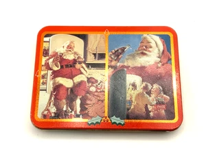 1997 Playing Cards Nostalgia Coca Cola Santa 1951 1949  2 SEALED Decks In Tin - Picture 1 of 9