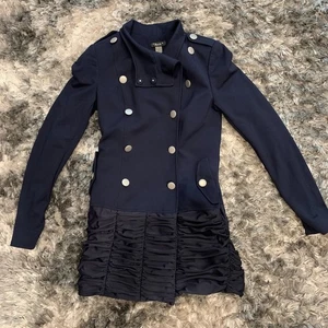"2b Rych" Women's Sz 2 Navy Military Style Jacket Coat RN #125771 - Picture 1 of 6