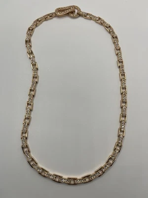 玫瑰金 CZ 铺面切换闭合 18 英寸项链 — 第 1/4 张图片