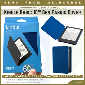 NEW Genuine Amazon Kindle Basic 10th Gen Case Fabric Cover Auto Wake/Sleep Blue - Picture 1 of 6