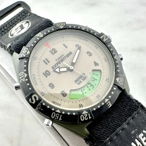 Vintage Timex Expedition Men Multifunction Analog Digital Watch - New Battery - Picture 1 of 18