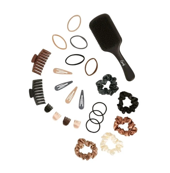 Goody Hair Accessories Set 51 Count Ouchless Hair Ties Claw Clips Scrunchies