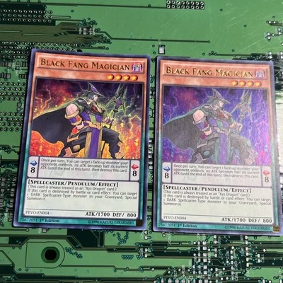 Black Fang Magician PEVO-EN004 Ultra Rare 1st Edition Yugioh Card 2 - Image 1 of 4
