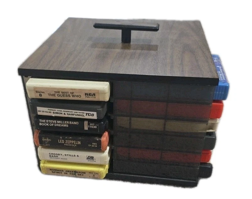 Soporte de almacenamiento de carrusel de 8 pistas para 24 cintas vintage Foto 1 de 4