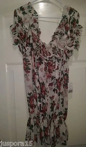 Twenty One Womens Shirt Top Blouse Size M Medium Pink Green Floral NEW - Picture 1 of 3