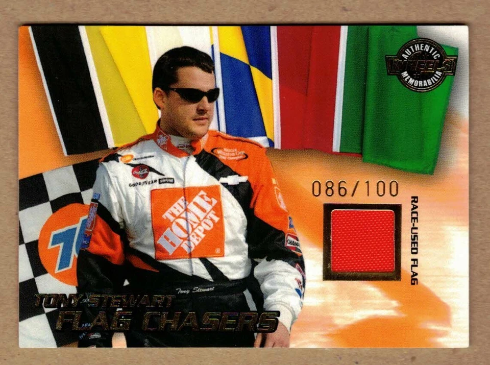 2004 WHEELS HIGH GEAR FLAG CHASERS RED #FC5 TONY STEWART #86/100 - Image 1 of 1
