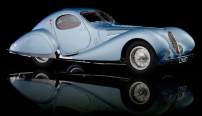 1937-39 TALBOT LAGO T150 SS FIGONI & FALASCHI TEARDROP RHD BLUE 1/18 CAR CMC 145 - Image 1 of 4