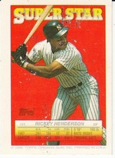 1988 GARBAGE PAIL KIDS RICKEY HENDERSON SUPER STAR STICKER BACK ERROR CARD RARE