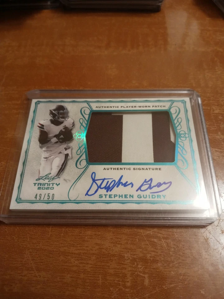 Stephen Guidry Mississippi State 2020 Leaf Trinity Rookie Patch AUTOGRAPH 49/50 - Image 1 of 1