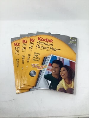 Kodak Premium Picture Paper Satin 15 Sheet  for inkjet printers 61 lb (Lot Of 4) - Image 1 of 4
