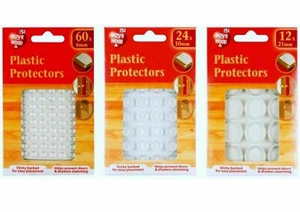 PLASTIC PROTECTORS PADS DOTS SELF ADHESIVE CABINET BUFFERS DRAWER CUPBOARD (B4U) - Picture 1 of 7