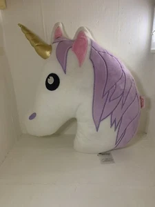 Unicorn Emoji Pillow Soft Plush 12" - Picture 1 of 4