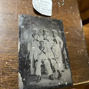Foto antigua tipo tinte de un marinero período de guerra español americano - Imagen 1 de 5