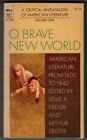 O Brave New World : American Literature From 1600 To 1840 , A critical anthology