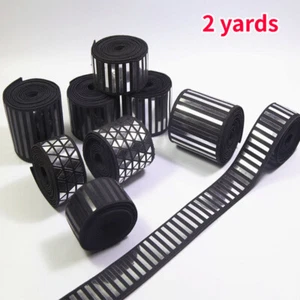 Cinta elástica holográfica cinta de recorte cinta sesgada cuerda costura ancha hágalo usted mismo brillante - Imagen 1 de 13