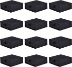 12 Pack Set Cardboard Drawer Display Jewelry Boxes,  3.5X3.5 1.4Inch Black Gift