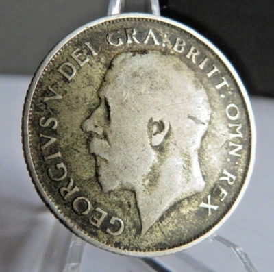 1922 Great Britain One Shilling 50% Silver Coin King George V England UK Georgiv - Image 1 of 4