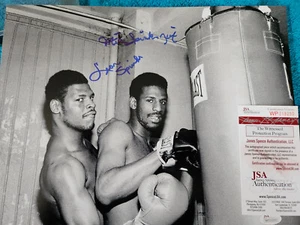 Champions Michael & Leon Spinks autographed 11x14 photo JSA Certified - Picture 1 of 3
