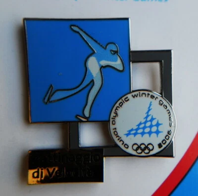 2006 Italy TORINO XX Winter Olympics PIN Pictogram SPEED SKATING - Image 1 of 4