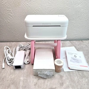Bluetooth Thermal Label Printer Bundle For Android iPhone Shipping Paper Sticker - Picture 1 of 10