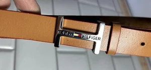 Tommy Hilfiger brauner Ledergürtel Made in Italy M Medium H Schnalle 510026 - Bild 1 von 13