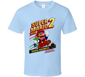 Super Mario Bros. 2 Nes Box Art Video Game T Shirt 