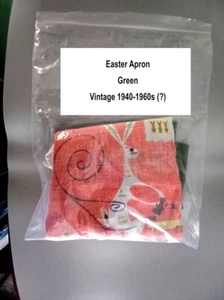 Delantal de Pascua - Verde - Vintage años 1940-1960 (?) - Ver Estado - Imagen 1 de 10