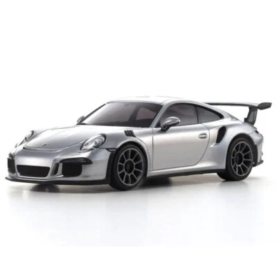 Kyosho MZP159S ASC MR04N-RM Porsche 911 GT3 RS Silver Metallic Mini-Z Body - Image 1 of 2