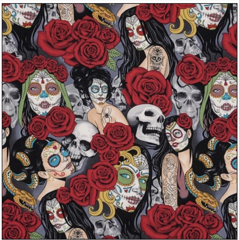 Alexander Henry Fabric "Las catrinas By the Yard 36" - Image 1 of 1