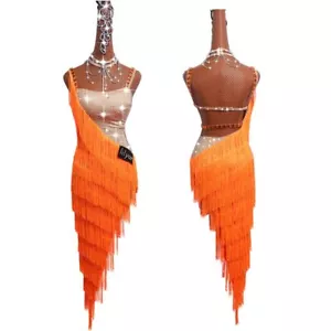 2023 Latein Tanzkleid Lateinrock Wettkampfkleid Performancekleid - Bild 1 von 10