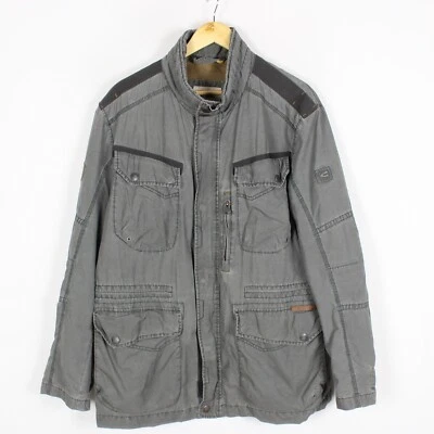 CAMEL ACTIVE Men's Jacket Size 54 2XL Grey Cotton Blend Full Zip Pockets s9506 - Image 1 of 4