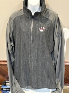 CUTE UMASS Minutemen Women's Sz XXL Adidas Climalite Gray 1/4 Zip, NEW&NICE! - Picture 1 of 6
