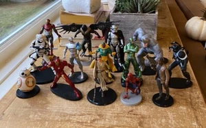 Disney Store Marvel Avengers Star Wars Figurines PVC Figure Toy Cake Toppers Lot - Picture 1 of 6