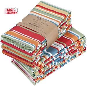 Cloth Napkins Set of 12 Cotton 100%, 20X20 Inches Napkins Cloth Washable, Soft, - Picture 1 of 12