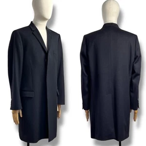 DOLCE & GABBANA Martini Overcoat Mens Black Wool Cashmere Coat Size EU 50 US 40 - Picture 1 of 14