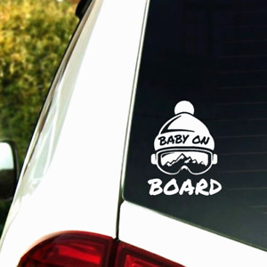 Baby On Board Car Sign Decal Sticker White Vinyl Decal Baby On Board