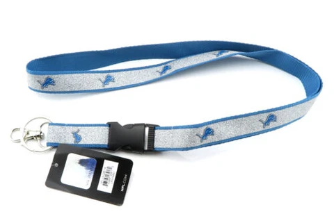 DETROIT LIONS NFL Football Official Licensed Sparkle Lanyard Key Chain Cover