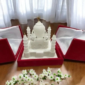 4" Réplica Mármol Blanco Taj Mahal Showpiece Símbolo de Amor y San Valentín Regalo Decoración - Imagen 1 de 7