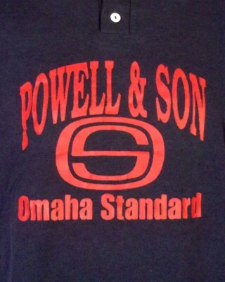 vintage 80s 90s Pony Henley Collar Shirt T-Shirt Powell & Son Baseball #10 XL - Image 1 of 4