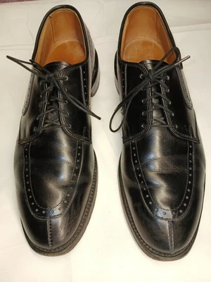 Allen Edmonds Men's Kingsley Split-Toe Derby Black Leather Dress Shoe US 9A - Image 1 of 4