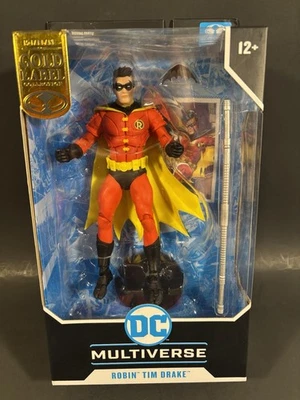 2022 DC MULTIVERSE MCFARLANE COLEÇÃO ETIQUETA DOURADA TIM DRAKE ROBIN BONECO 7" NOVO - Imagem 1 de 4
